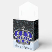 Ballotins Baby shower de garçon princier d'argent bleu (Ouvert)