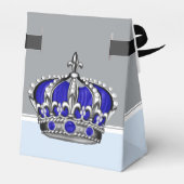 Ballotins Baby shower de garçon princier d'argent bleu (Arrière)