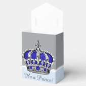 Ballotins Baby shower de garçon princier d'argent bleu (Ouvert)