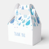 Ballotins Baby shower de gouttes de pluie bleu mûre (Arrière)