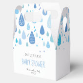 Ballotins Baby shower de gouttes de pluie bleu mûre (Ouvert)