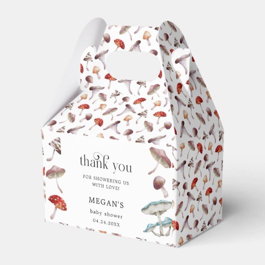 Ballotins Baby shower de la forêt de champignons (Verso)