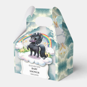 Ballotins Baby shower de licorne noir lunaire
