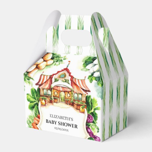Ballotins Baby shower de marché de Boho Cabbage Farmer (Verso)