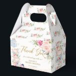 Ballotins Baby shower de mariée à haute teneur en thé rose p<br><div class="desc">Doté d'une jolie théière, de tasses à thé, de desserts succulents, de belles roses roses roses vertes et dorées à l'aquarelle. Personnalisez-les avec vos détails facilement et rapidement, appuyez simplement sur le bouton customiser pour réorganiser et formater le style et le placement du texte. Parfait pour la douche nuptiale, baby...</div>