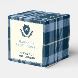 Ballotins Baby shower de Merci de Monogramme bleu marine