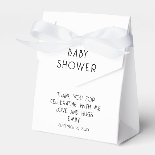 Ballotins Baby shower de nom de Merci minimal (Verso)