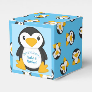 Ballotins Baby shower de pingouin bleu