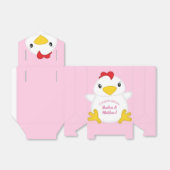 Ballotins Baby shower de poulet ferme rose (Déplié)