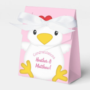 Ballotins Baby shower de poulet ferme rose