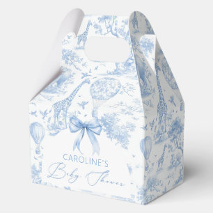 Ballotins Baby shower de safari Toile bleue de Jouy