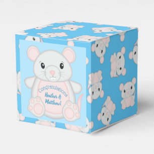 Ballotins Baby shower de souris bleu
