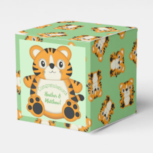 Ballotins Baby shower de tigre vert