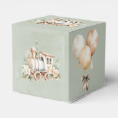 Ballotins Baby shower de train Floral de Sage Green (Arrière)