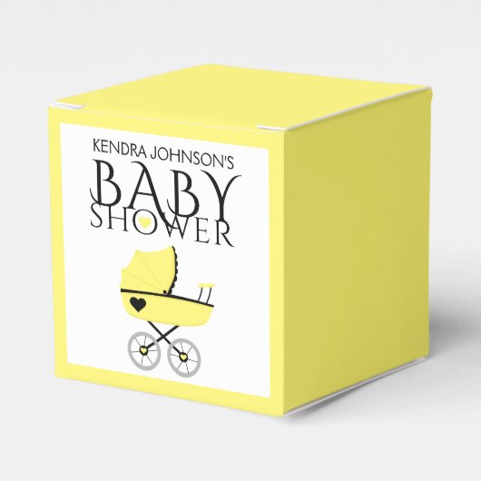 Ballotins Baby shower de transport pour bébé jaune (Verso)