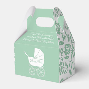 Ballotins Baby shower de transport Vintage vert non sexiste