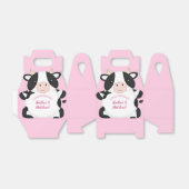Ballotins Baby shower de vache rose (Déplié)
