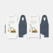 Ballotins Baby shower de véhicule de grue de construction ja (Déplié)