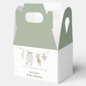 Ballotins Baby shower de vêtements pour garçon Boho vert mig (Ouvert)