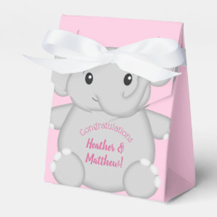 Ballotins Baby shower d'éléphant rose