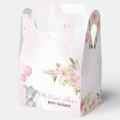 Ballotins Baby shower d'éléphant rose vif (Ouvert)