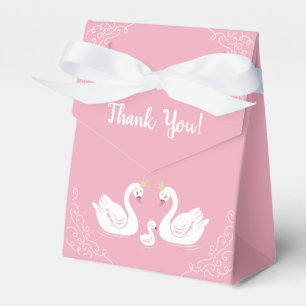 Ballotins Baby shower des cygnes roses pour filles