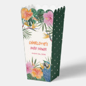 Ballotins Baby shower des points d'aquarelle de perroquet fl (Recto)