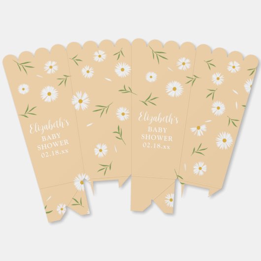 Ballotins Baby shower d'été Simple Elegant White Daisies (Déplié)