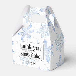 Ballotins Baby shower d'hiver bleu Little Snowflake