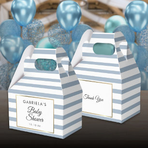 Ballotins Baby shower D'Or Dusty Bleu Et Blanc