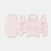 Ballotins Baby shower d'or rose floral (Déplié)