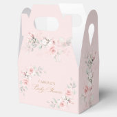 Ballotins Baby shower d'or rose floral (Ouvert)