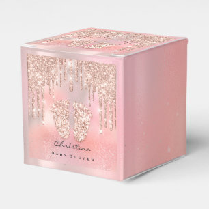 Ballotins Baby shower douces pieds Rose Parties scintillant 