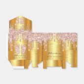 Ballotins Baby shower douces pieds Rose Parties scintillant (Déplié)