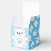 Ballotins Baby shower d'ours bleu polaire (Ouvert)