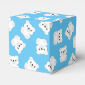 Ballotins Baby shower d'ours bleu polaire (Arrière)