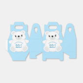 Ballotins Baby shower d'ours bleu polaire (Déplié)