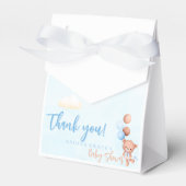 Ballotins Baby shower d'ours bleu Teddy (Verso)