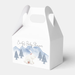 Ballotins Baby shower d'ours polaire de la montagne de neige