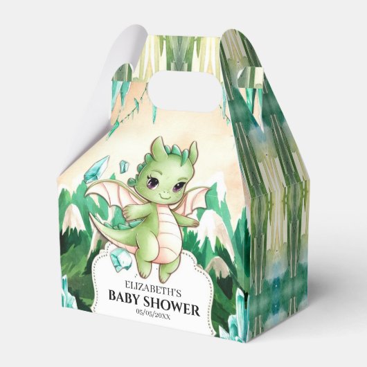 Ballotins Baby shower Dragon simple et heureux (Verso)