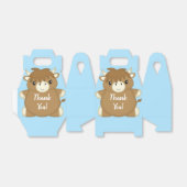 Ballotins Baby shower écossais de vache Highland Blue (Déplié)