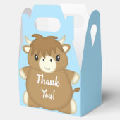 Ballotins Baby shower écossais de vache Highland Blue (Ouvert)