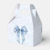 Ballotins Baby shower élégant à Bow Bleu (Arrière)