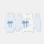 Ballotins Baby shower élégant à Bow Bleu (Déplié)