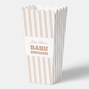 Ballotins Baby Shower élégant Choco Brun motif rayé