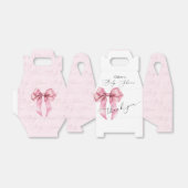 Ballotins Baby shower élégant de Bow rose (Déplié)