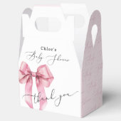 Ballotins Baby shower élégant de Bow rose (Ouvert)