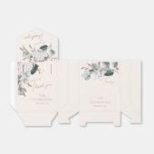 Ballotins Baby Shower Élégant Fleurs Roses & Verdure en Or  (Déplié)