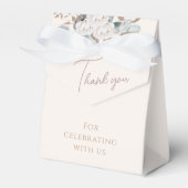 Ballotins Baby Shower Élégant Fleurs Roses & Verdure en Or  (Verso)