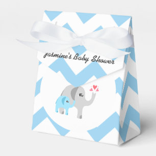 Ballotins Baby shower éléphant bleu et blanc